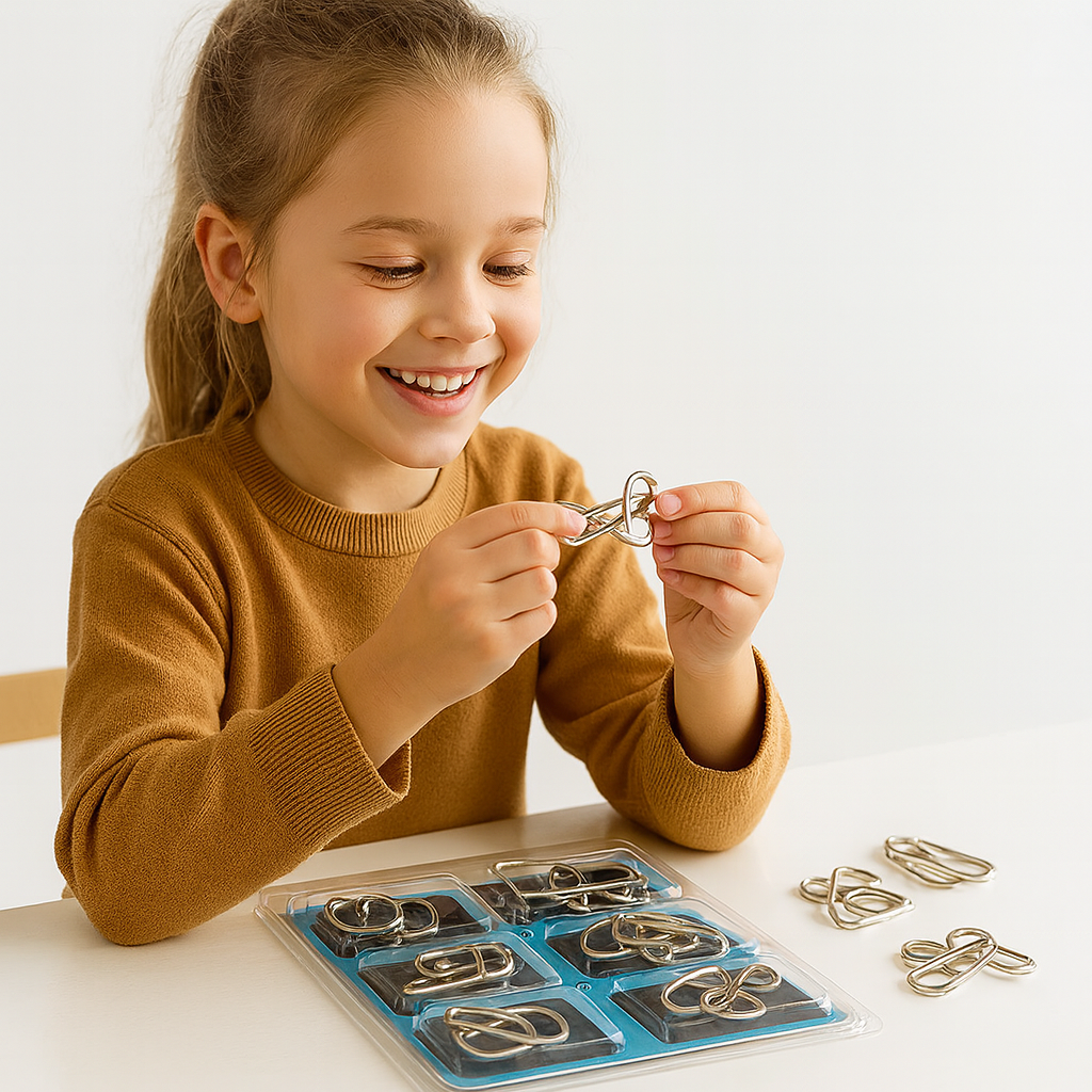 Metal Brain Teaser Puzzle Game Set