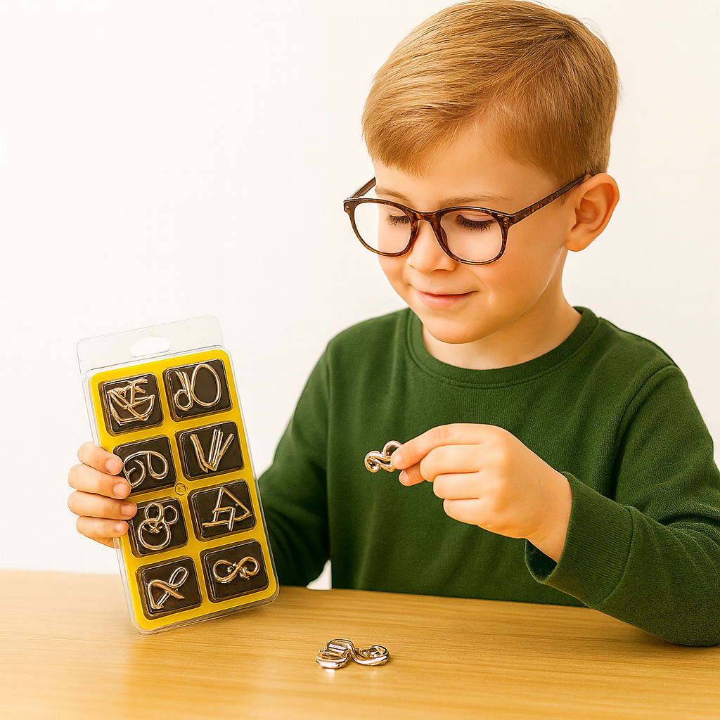 Metal Brain Teaser Puzzle Game Set