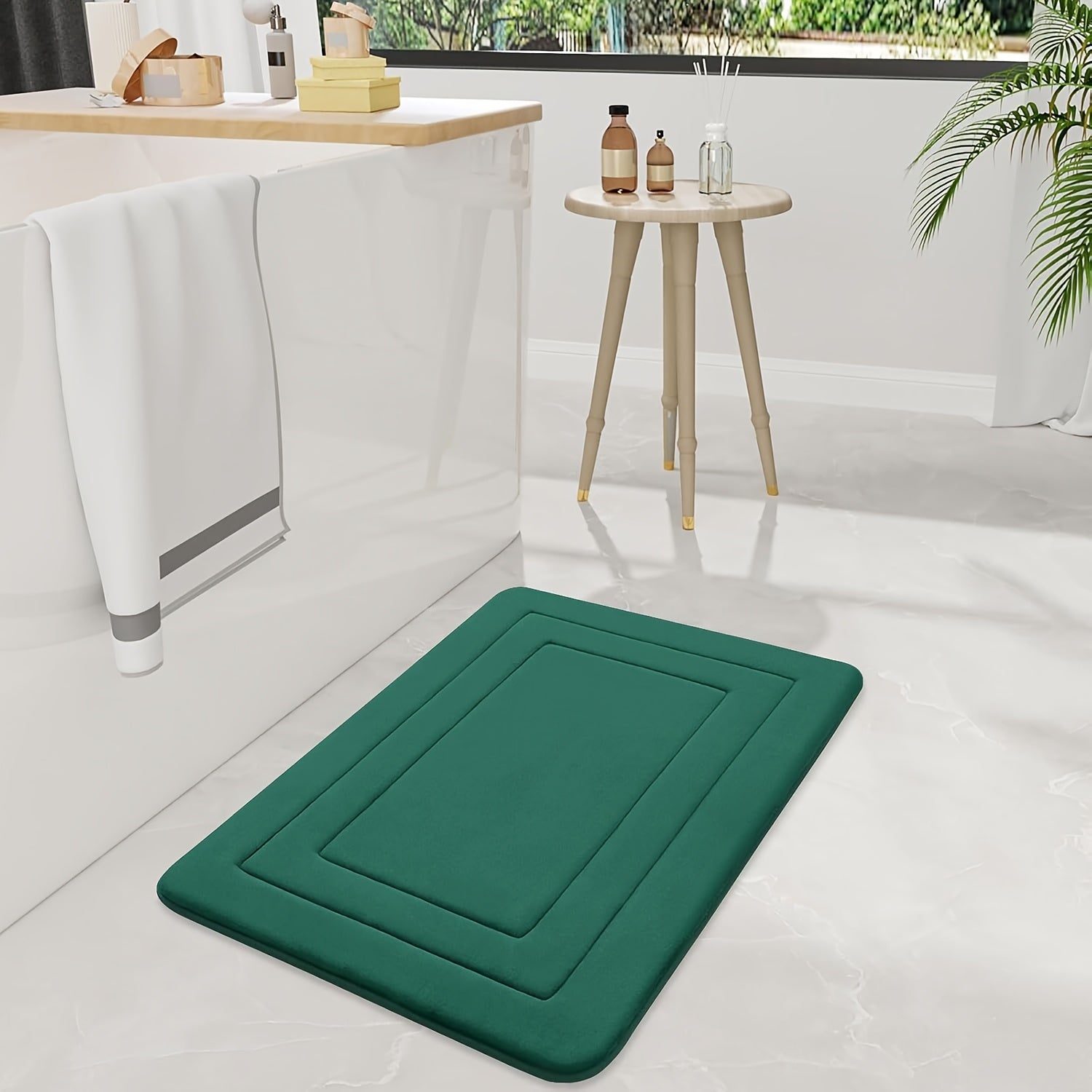 Alfombrilla de baño con acolchado de espuma viscoelástica para mayor comodidad
