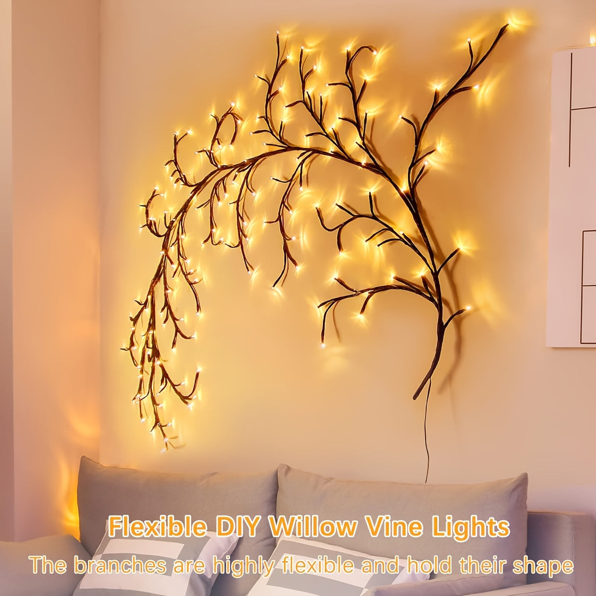 Wandleuchten mit LED-Weidenzweig-Design