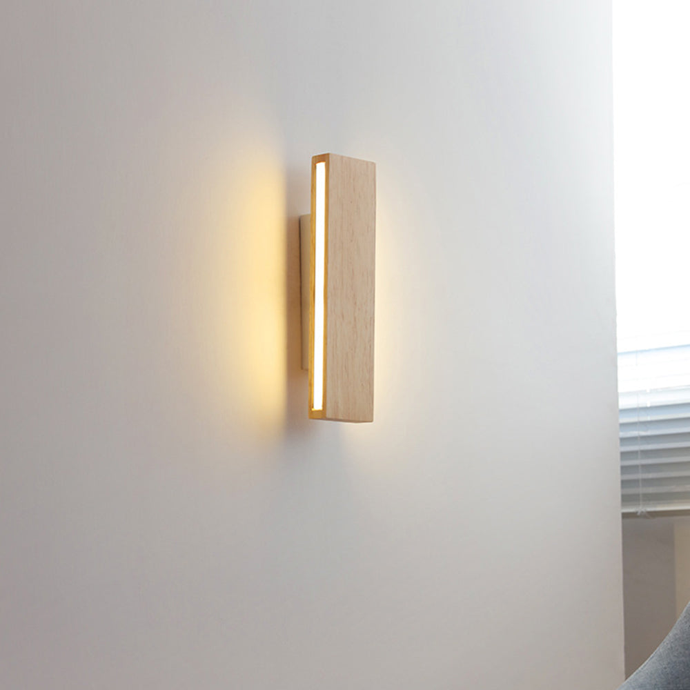 Wandleuchte mit drehbarem Holz-LED-Design