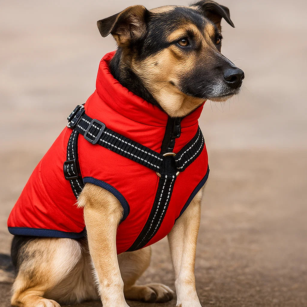 Hundemantel Geschirr Winterspaziergänge