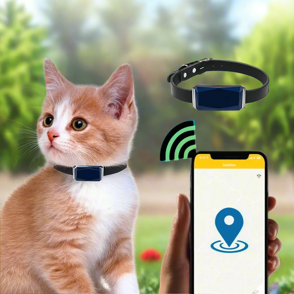 GPS Tracker Realtime Leather Pet Collar