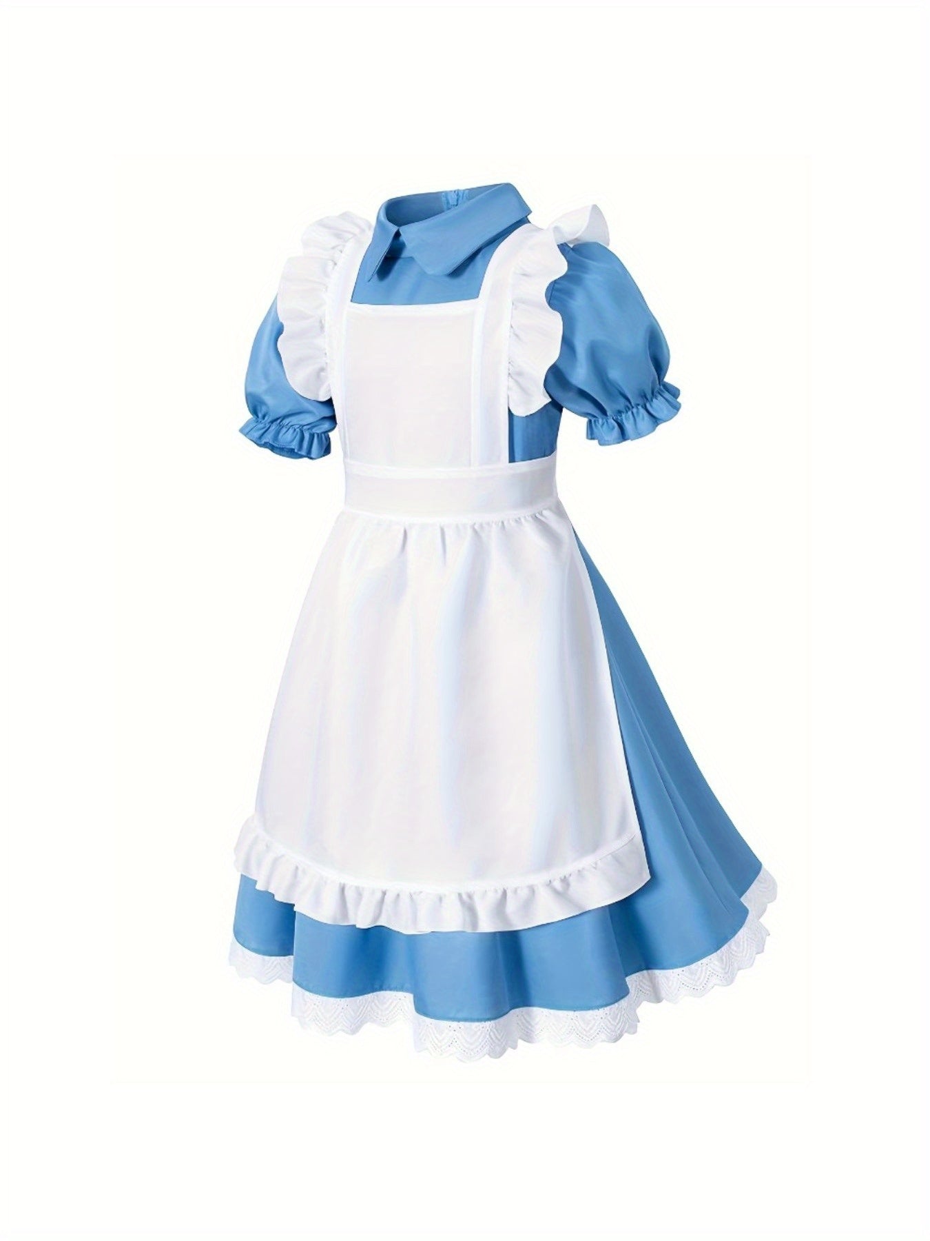 Set Vestito Costume Halloween Classico con Maniche a Sbuffo per Ragazze | Mini