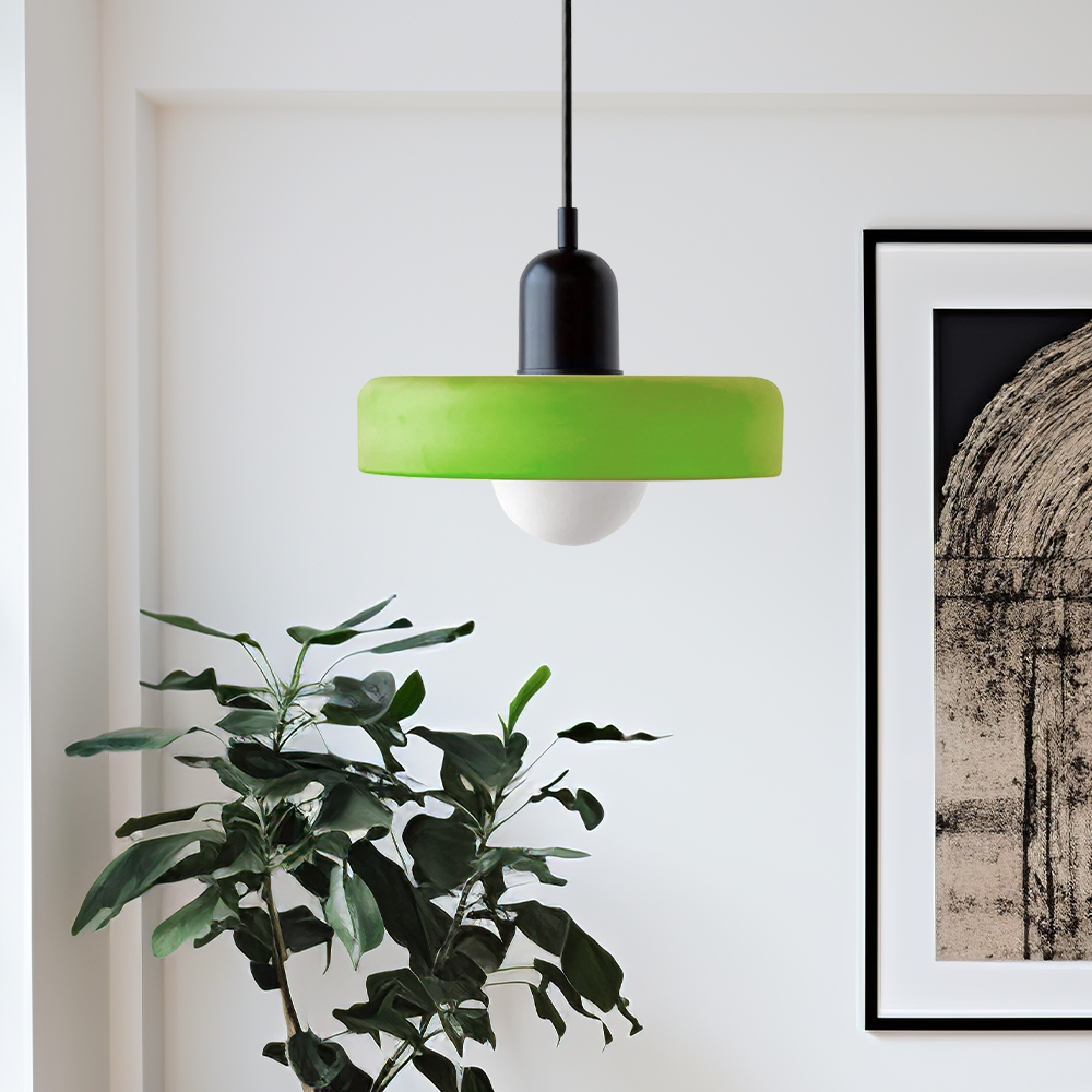 Lampada a sospensione in vetro colorato per case moderne