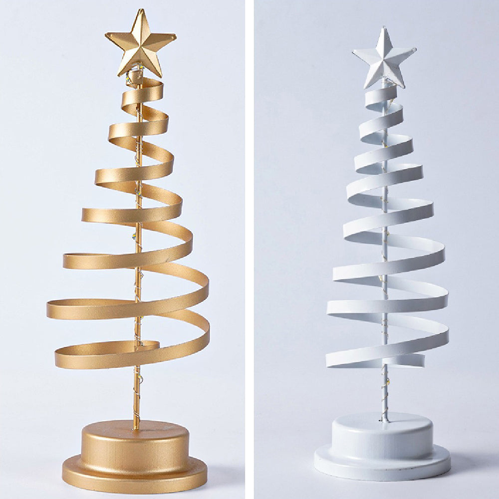 Lámpara de mesa con luces LED y árbol de metal
