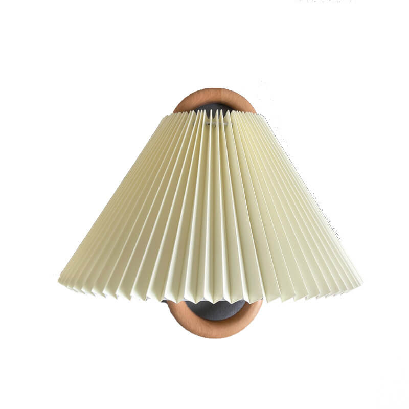 Wandlampe Modern Holz Stoff Wandleuchte Lampe
