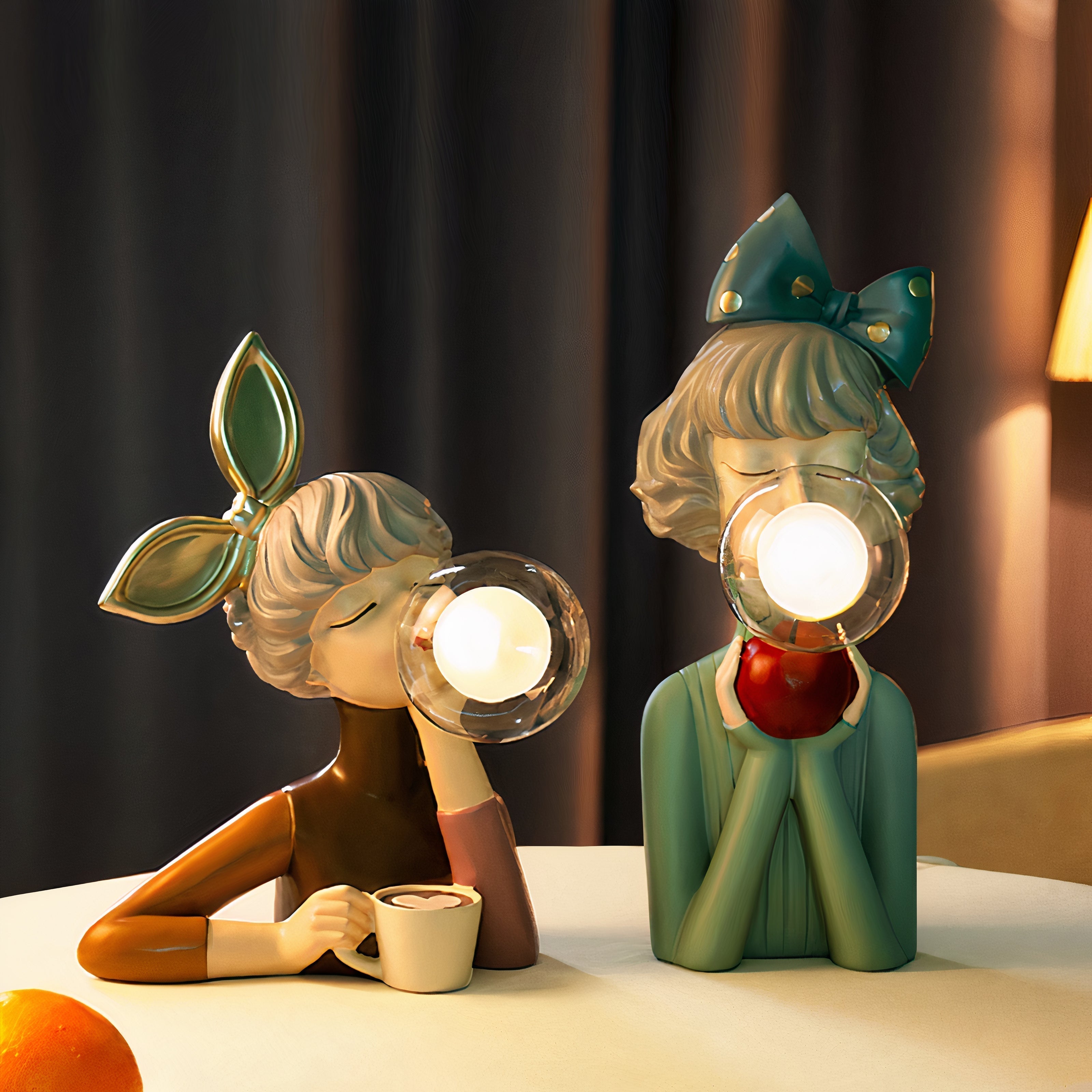 Table Lamp Resin Decorative Modern Girl Design