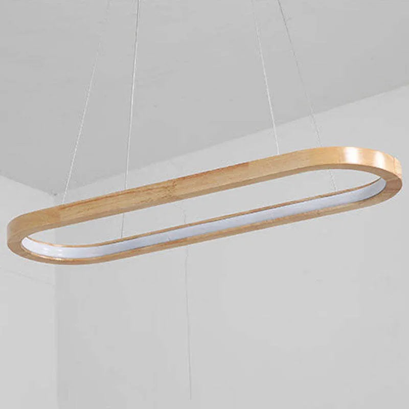 Lámpara colgante LED de madera para techo