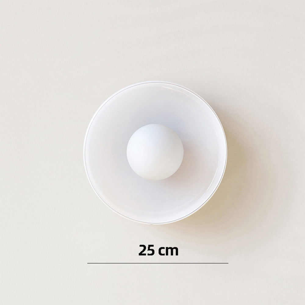 Lampada da soffitto moderna con struttura rotonda in vetro