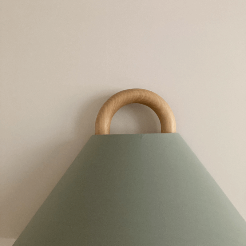 Wandlampe Modern Holz Stoff Wandleuchte Lampe