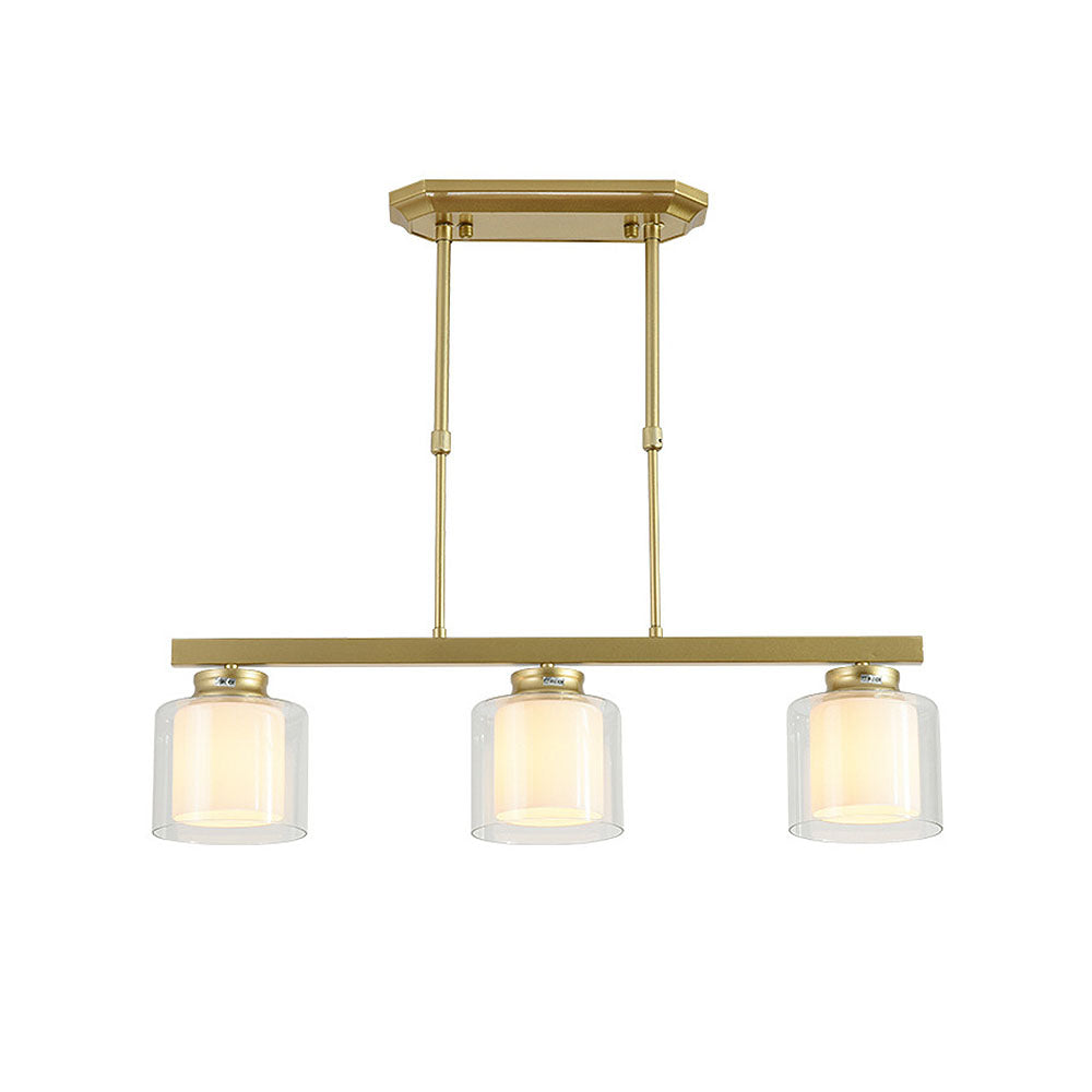 Plafonnier en verre pour îlot de cuisine moderne