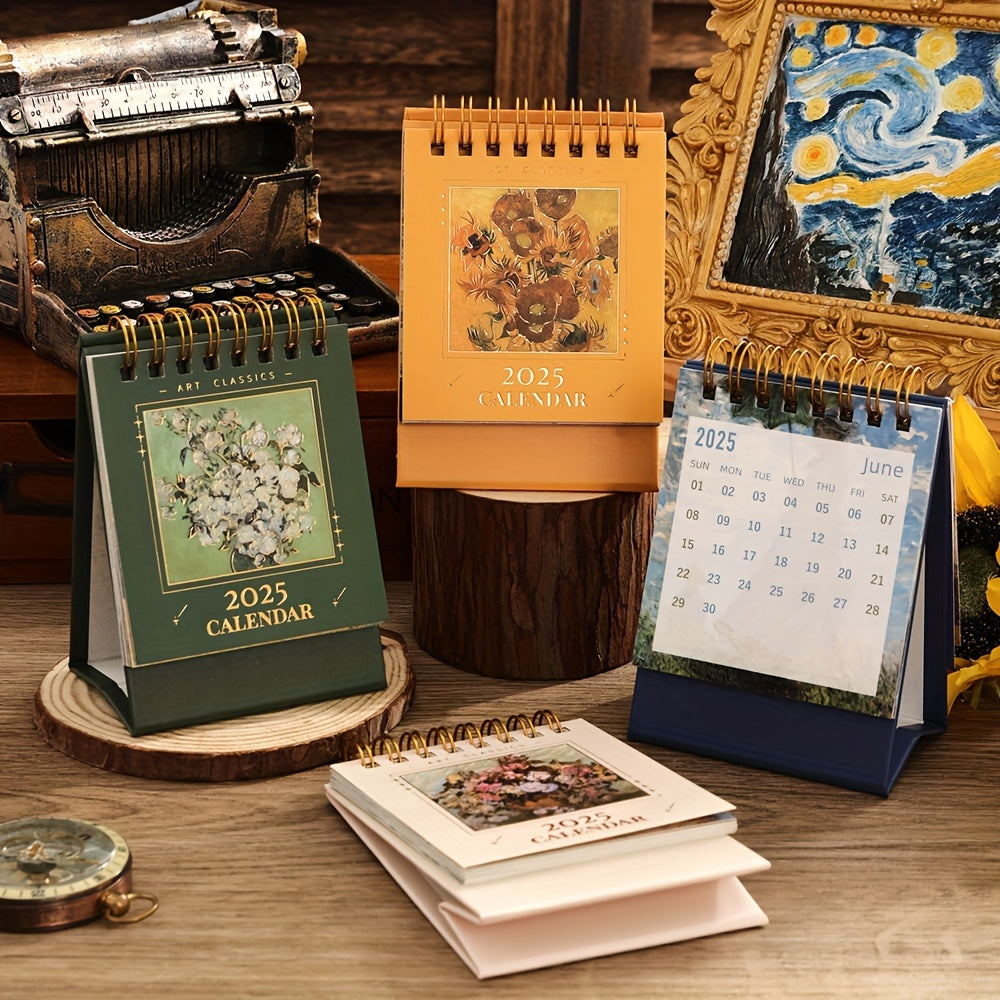 Calendario da scrivania con design artistico classico