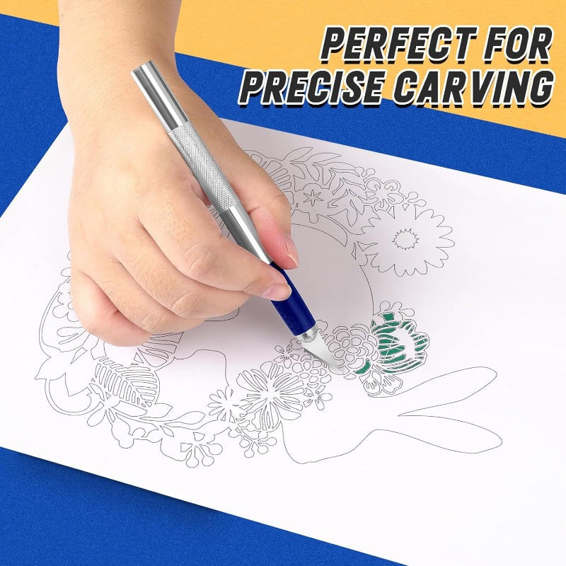 Precision Carving Knife Set for Easy Carved Pumpkins | Sharp Ergonomic Blades