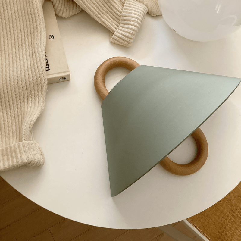 Wandlampe Modern Holz Stoff Wandleuchte Lampe