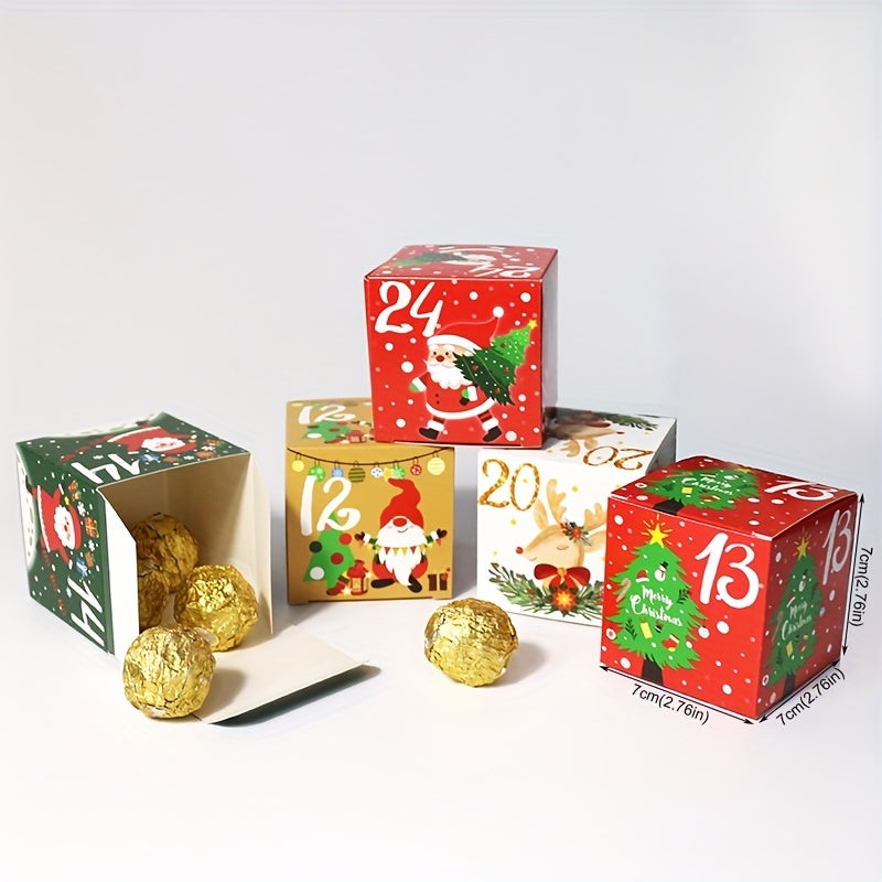 Set Calendario dell'Avvento Natalizio con Scatole Regalo