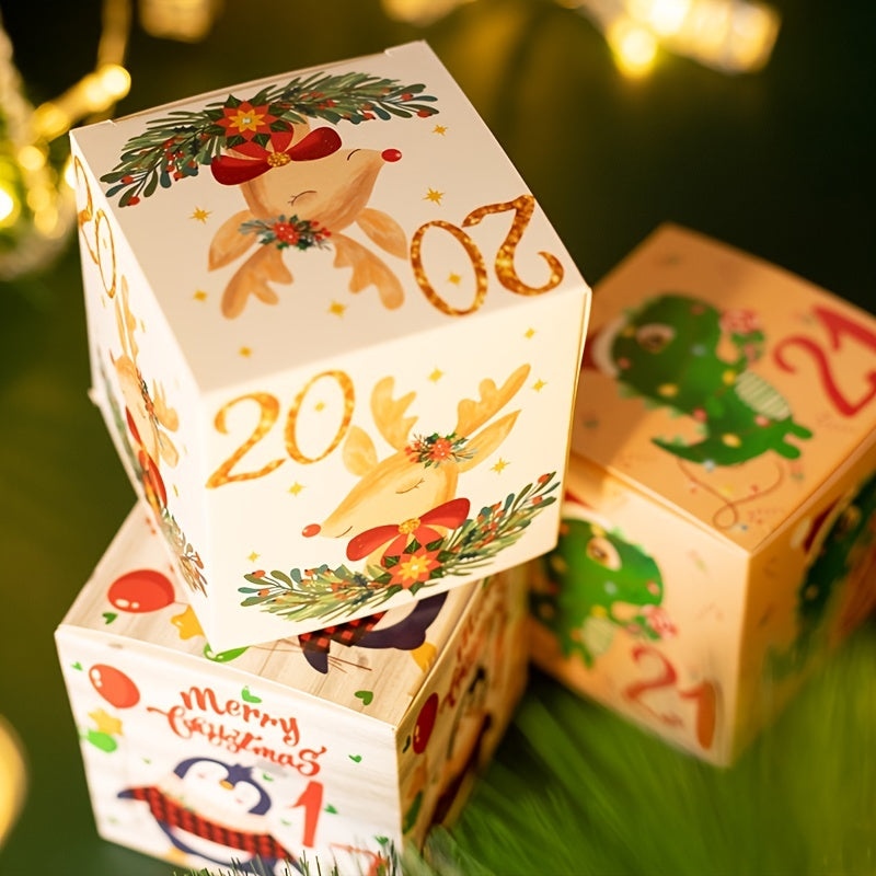 Set Calendario dell'Avvento Natalizio con Scatole Regalo