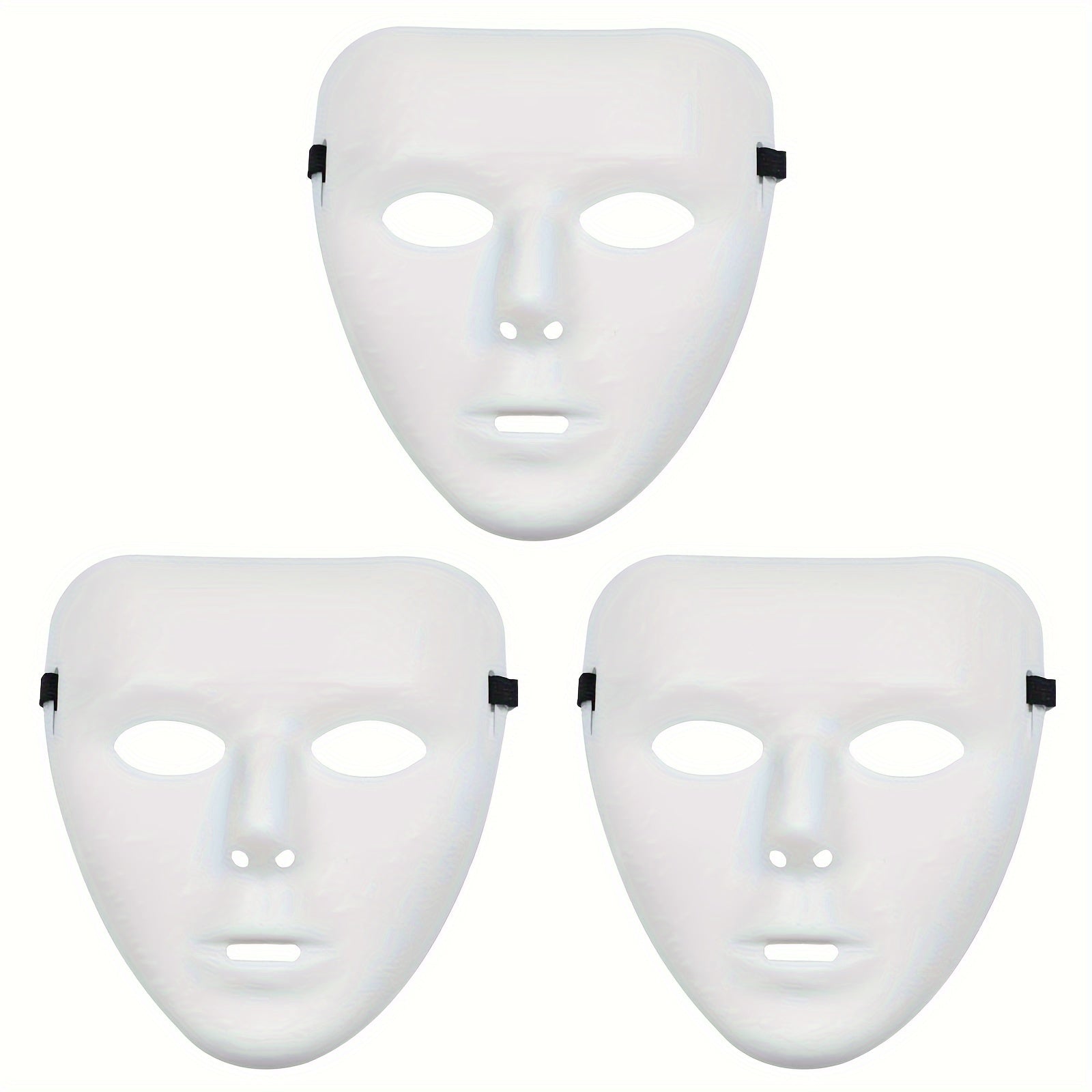 Men’s Full Face Plastic Halloween Mask | Anonymous Cosplay