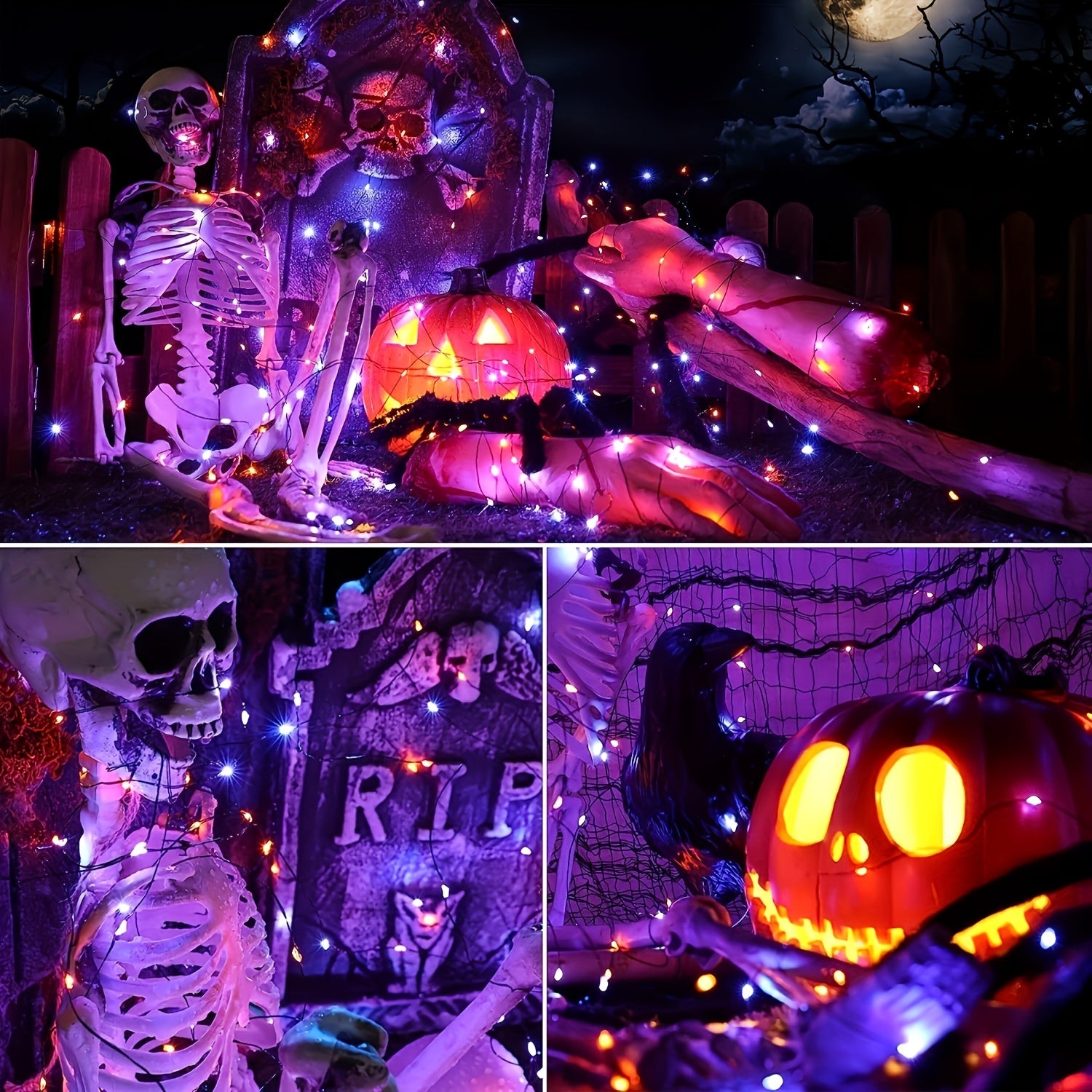 Luci fatate solari da esterno per Halloween a stringa