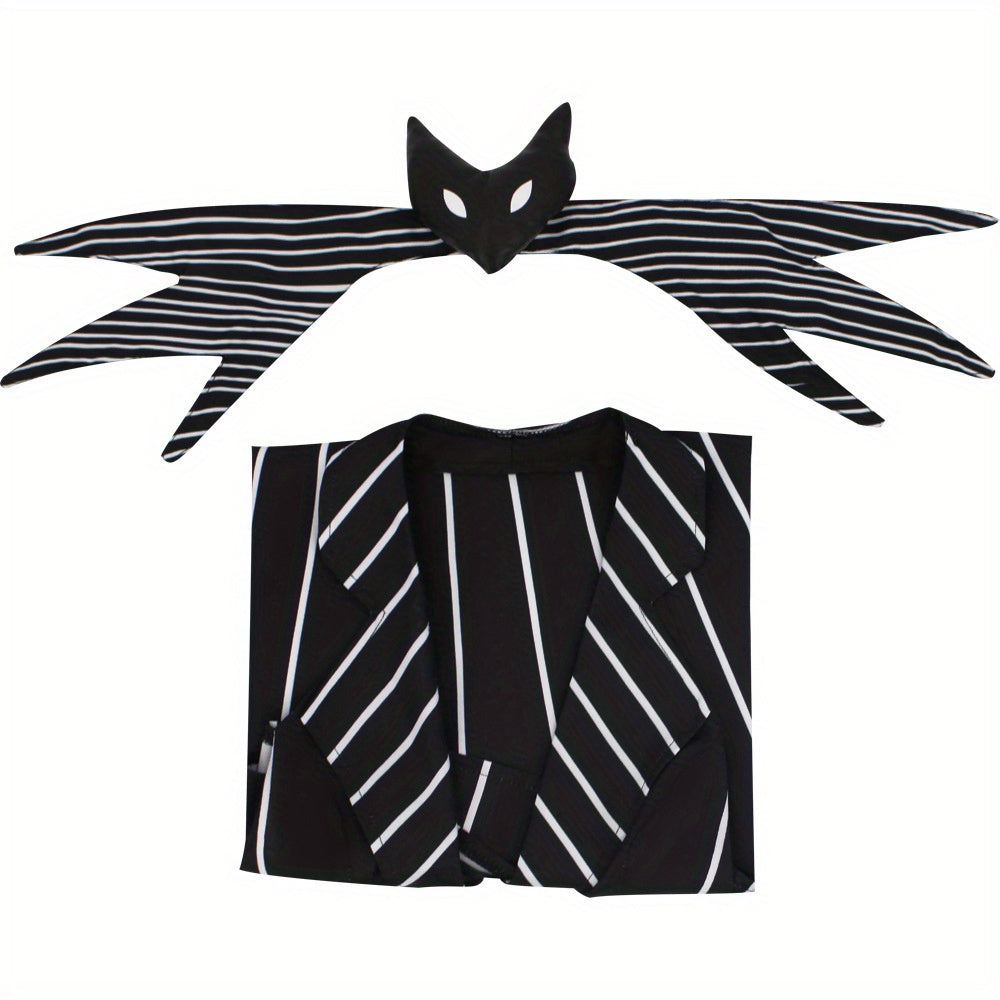 Vestido de disfraz de Halloween a rayas gótico para mujer | Mini