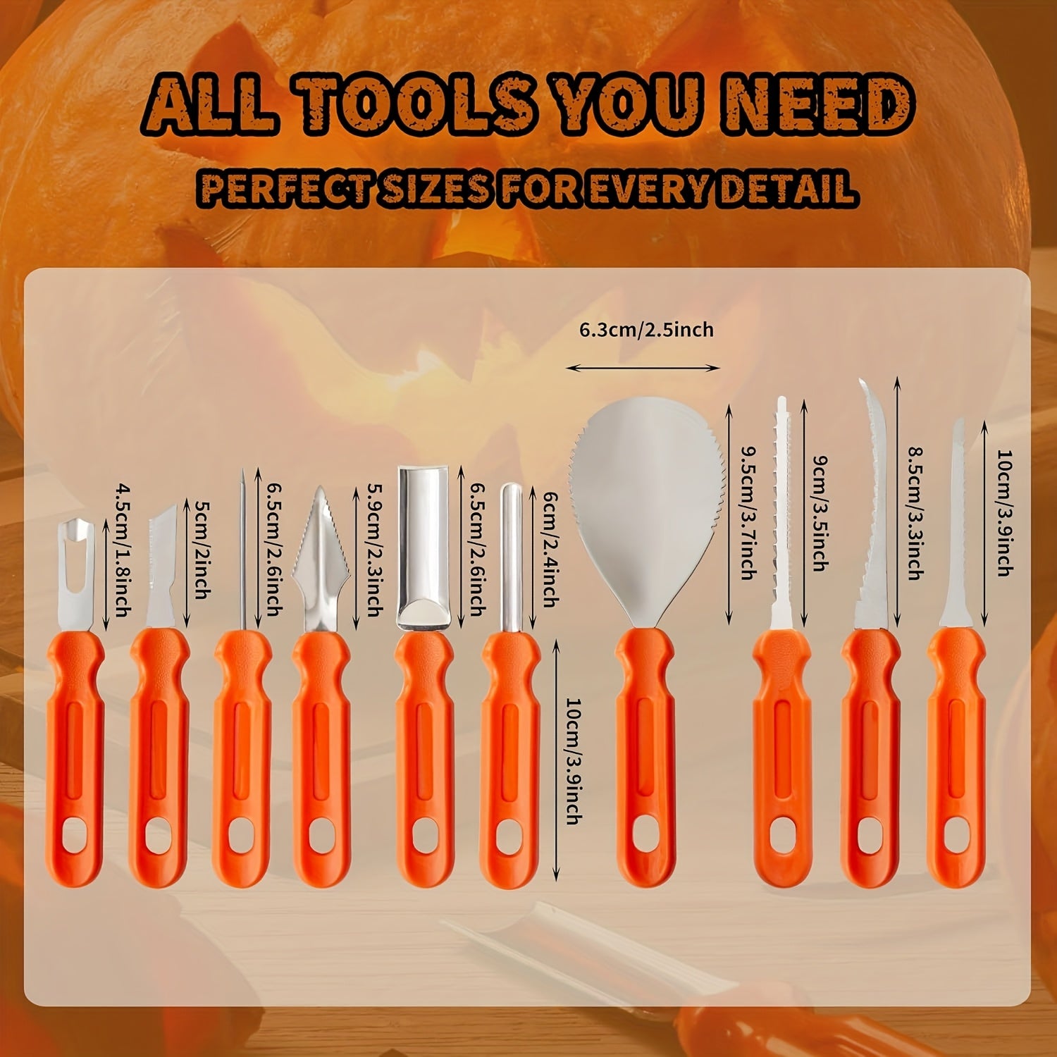 Kit de tallado de calabazas de Halloween para calabazas talladas fácilmente | Herramientas reutilizables