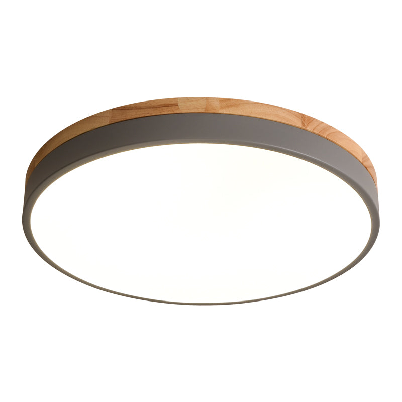 Ceiling Light Modern Wood LED Flush Fitting