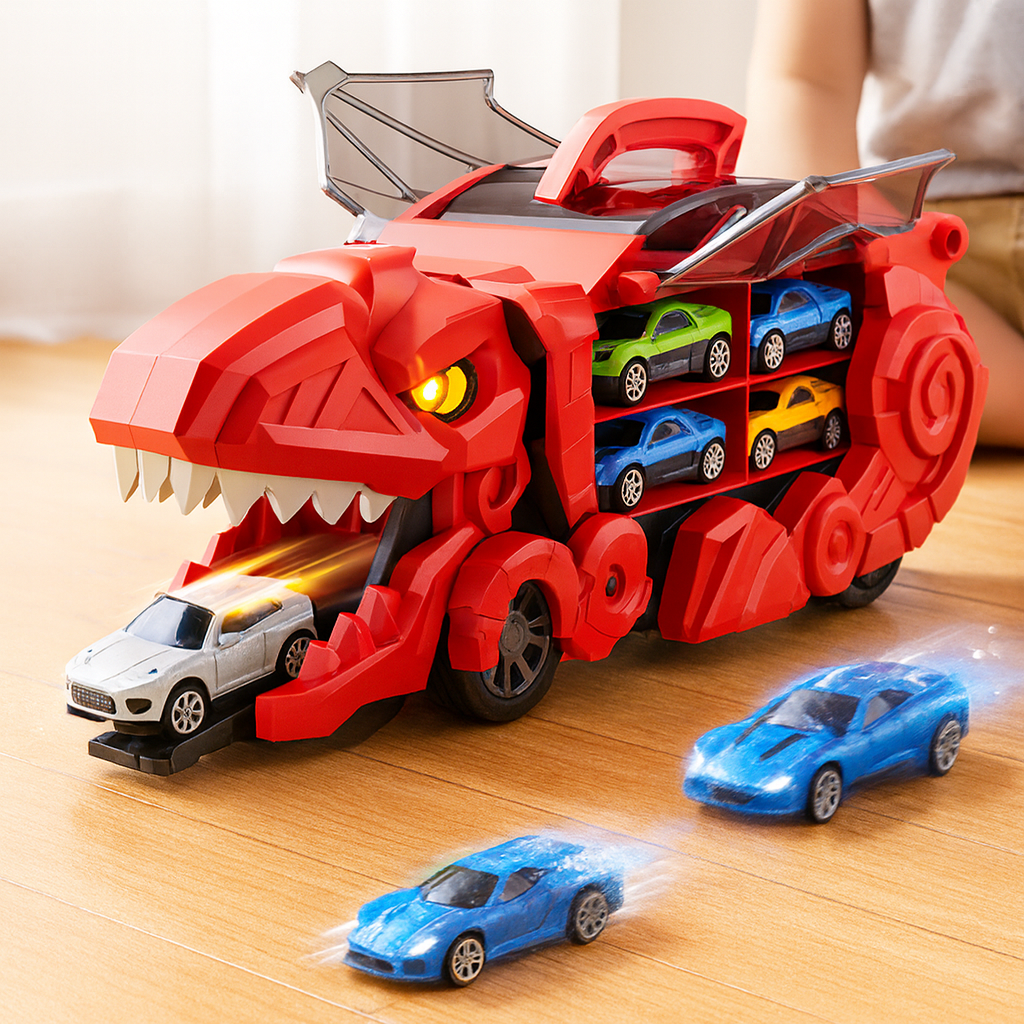 Toy Car Dinosaur Transforming Truck Playset