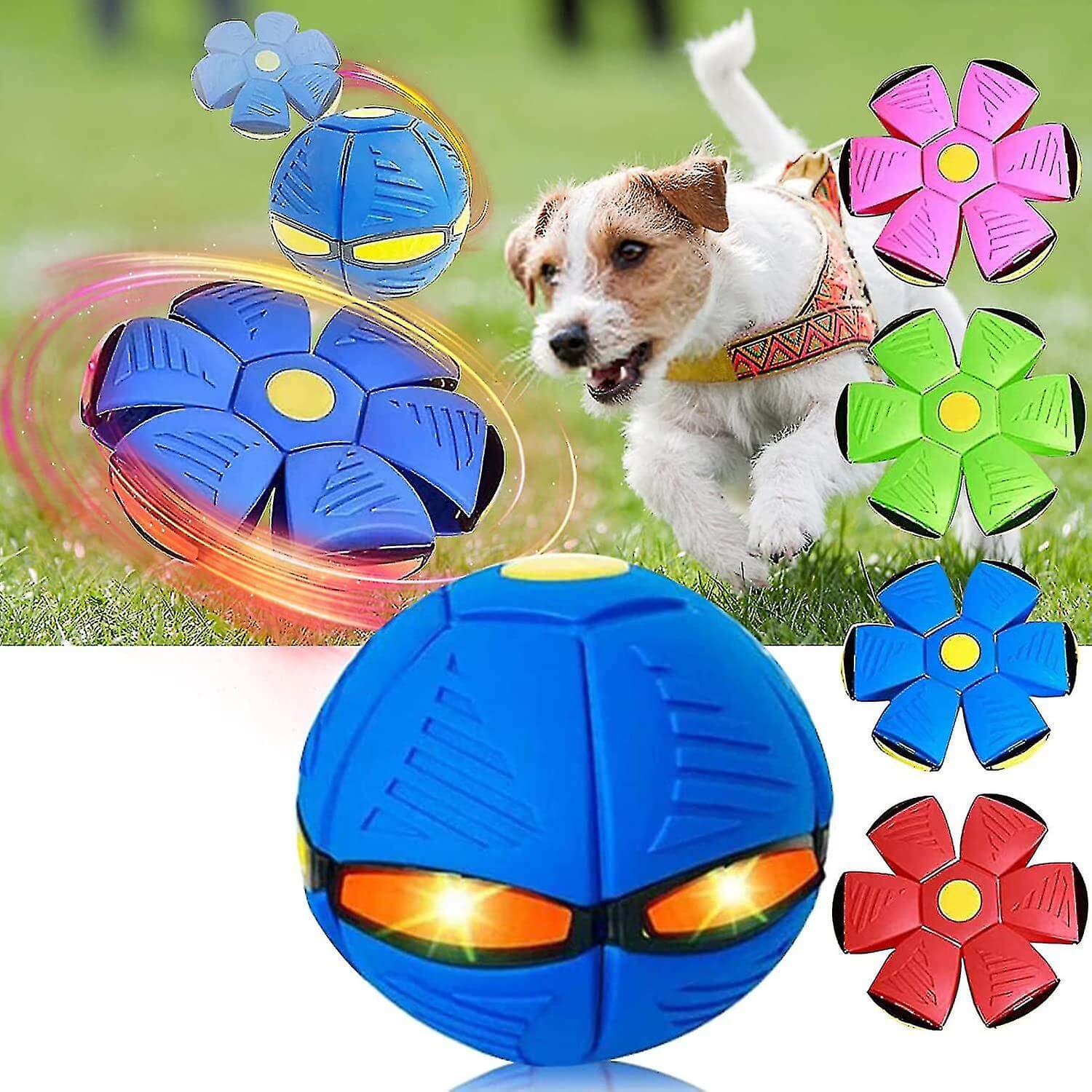 Gioco per Cani Dischetto Volante Interattivo in Gomma Pallina