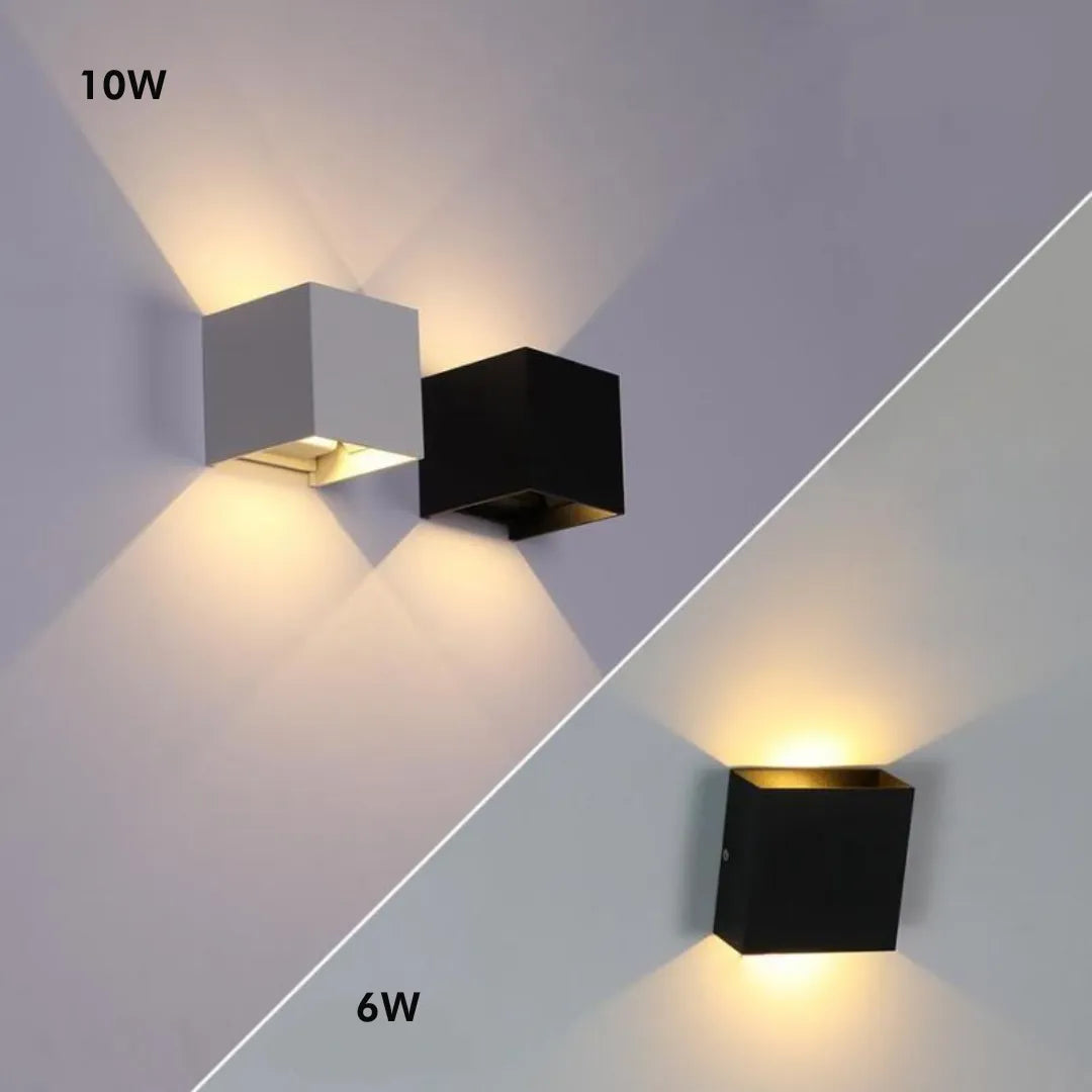 Applique moderna in alluminio nero a LED