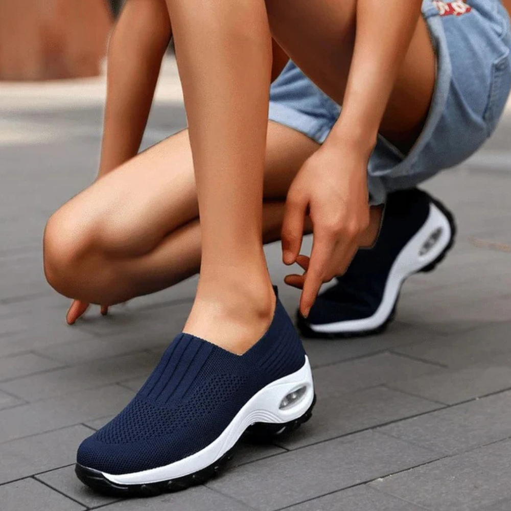 Zapatillas de plataforma para correr para mujer con soporte para el arco y agarre