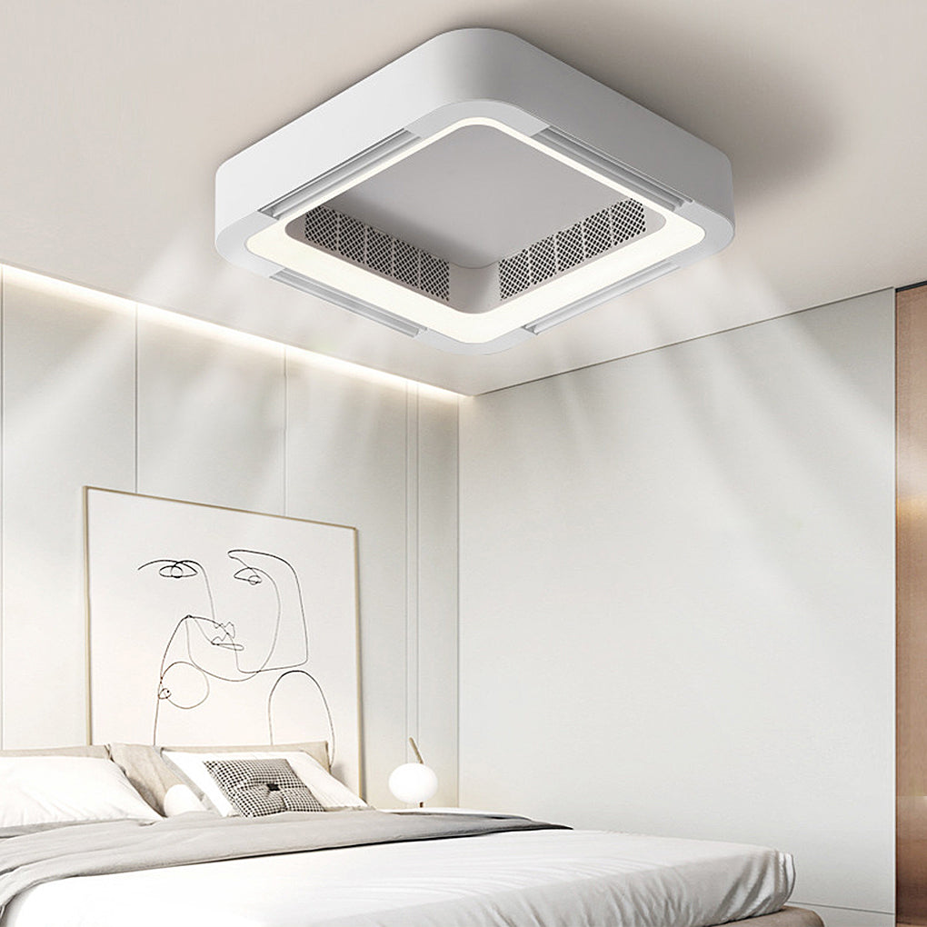 Ceiling fan light with modern bladeless design