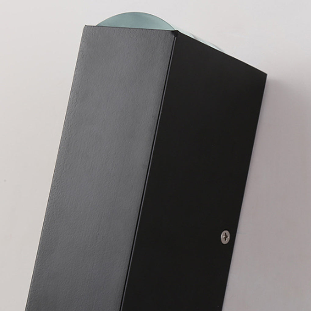 Aplique de pared LED de aluminio negro para exterior