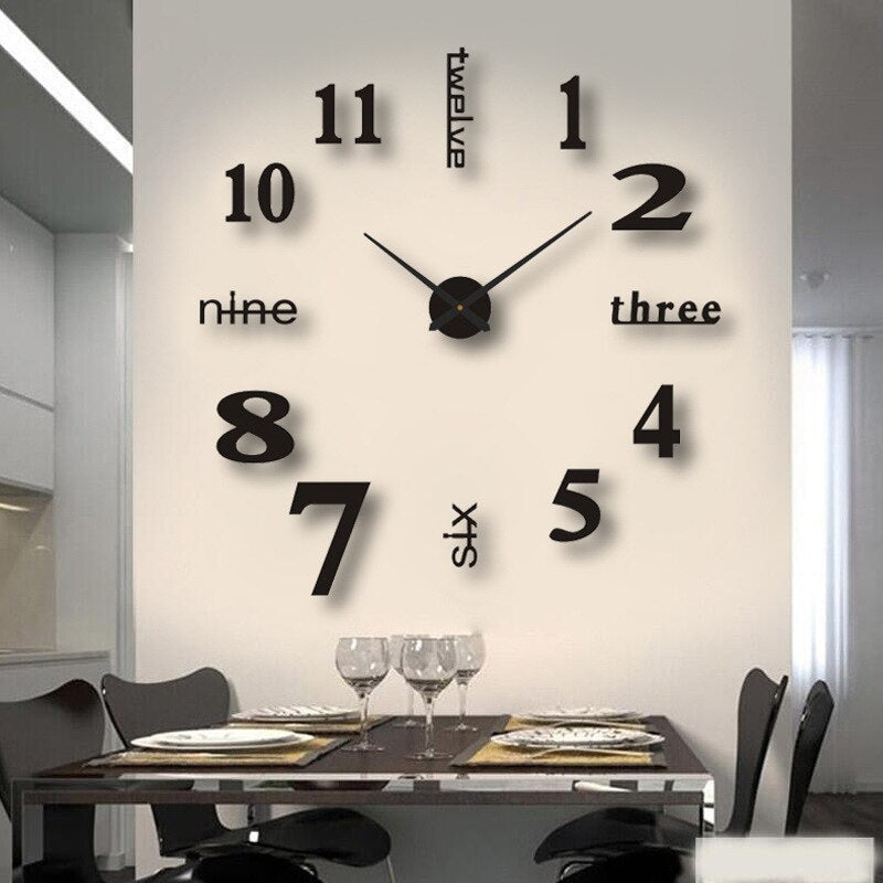 Reloj de pared grande estilo moderno para decoración del hogar