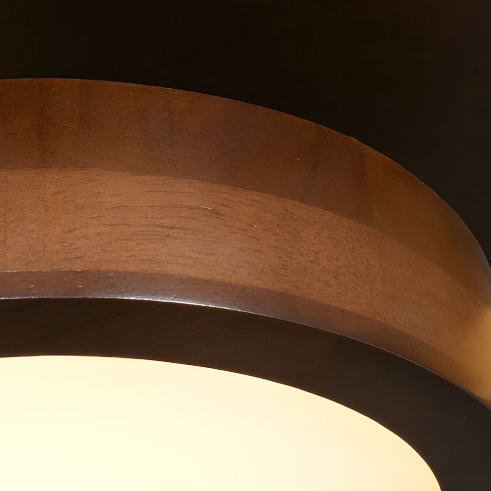 Plafoniera a LED con design moderno in legno