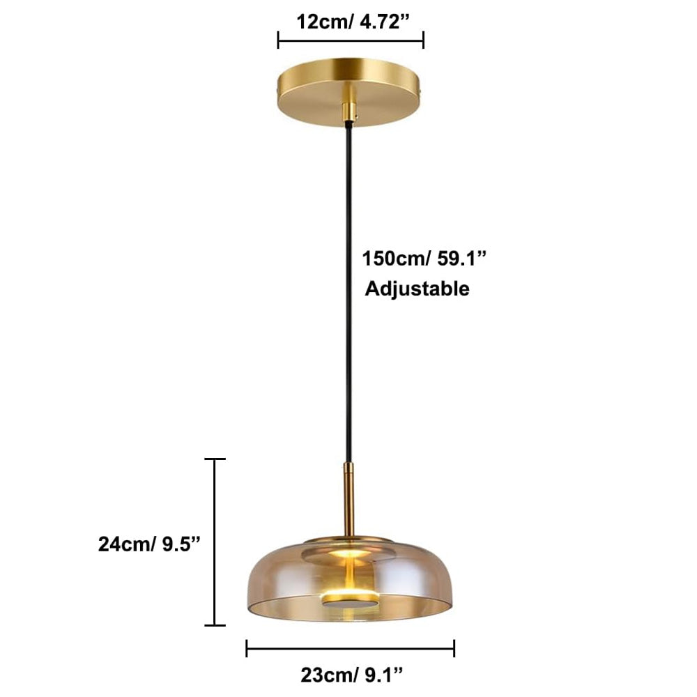 Suspension moderne en verre lampe de plafond LED