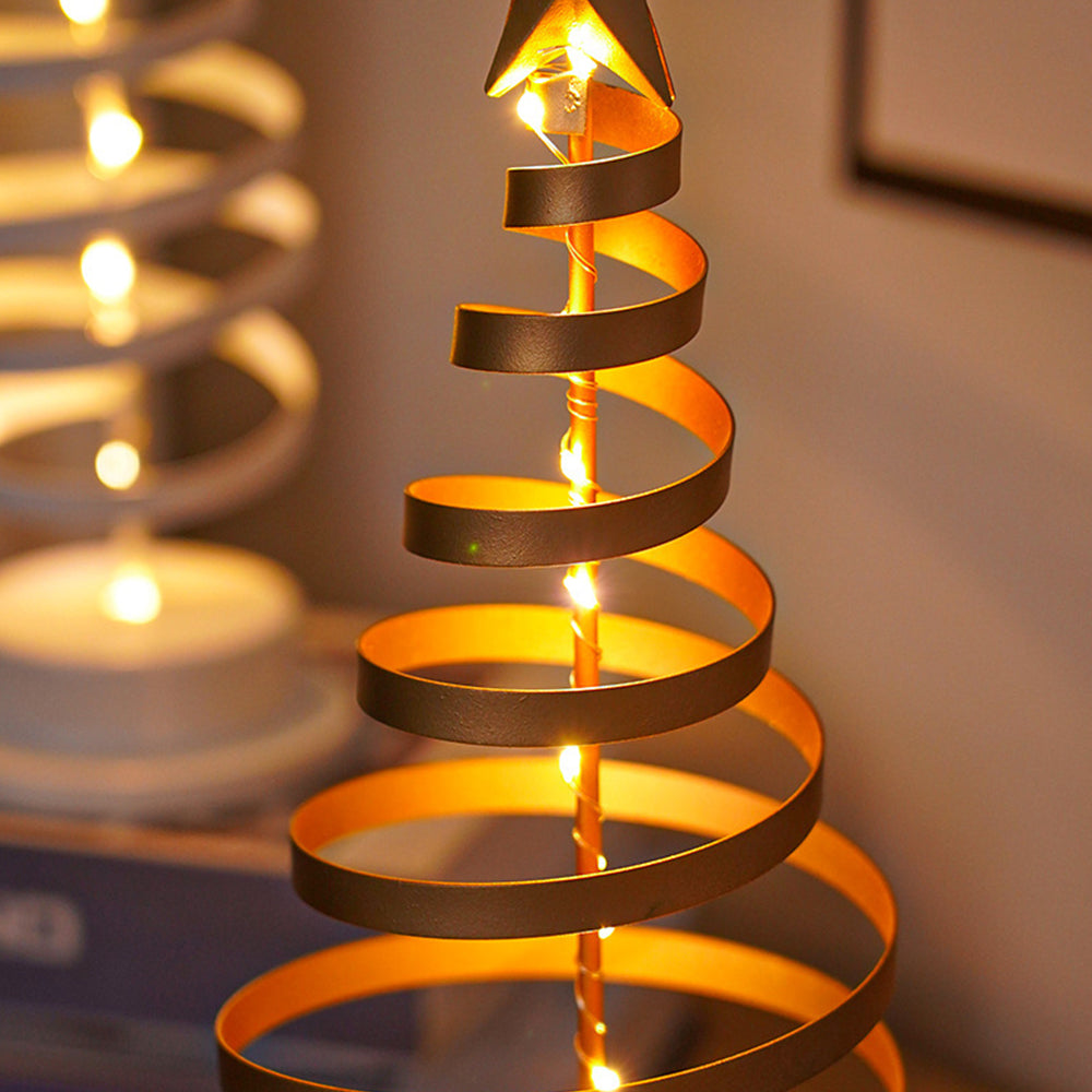 Lámpara de mesa con luces LED y árbol de metal