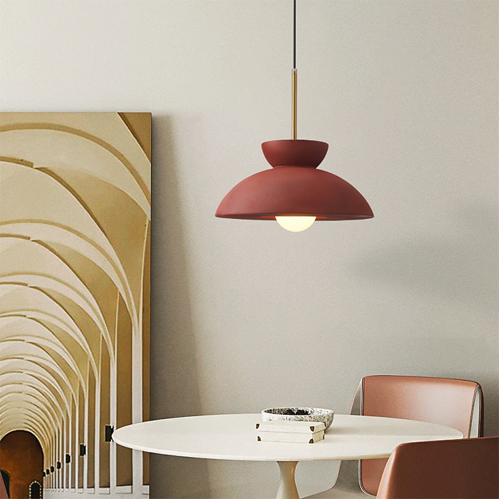 Lampada a sospensione con paralume in resina per sala da pranzo