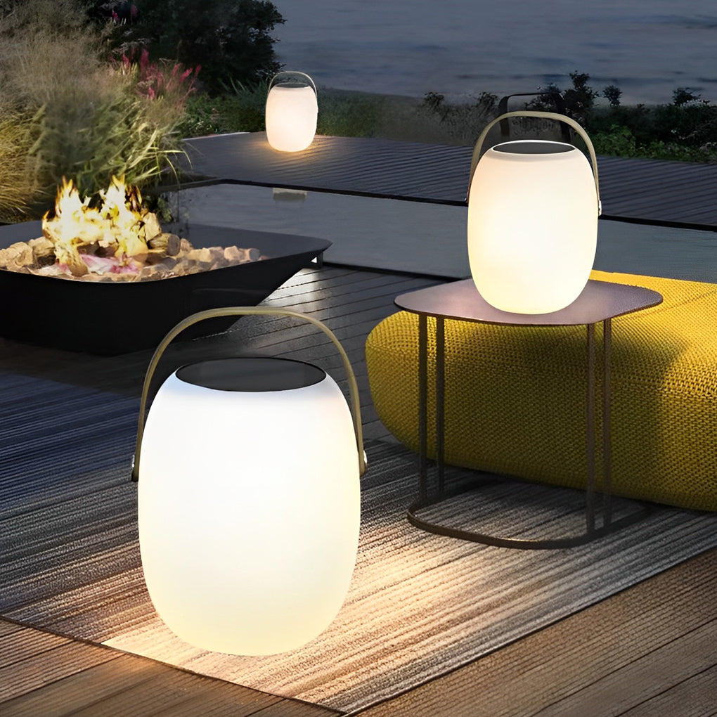 Linterna solar para exteriores con asa