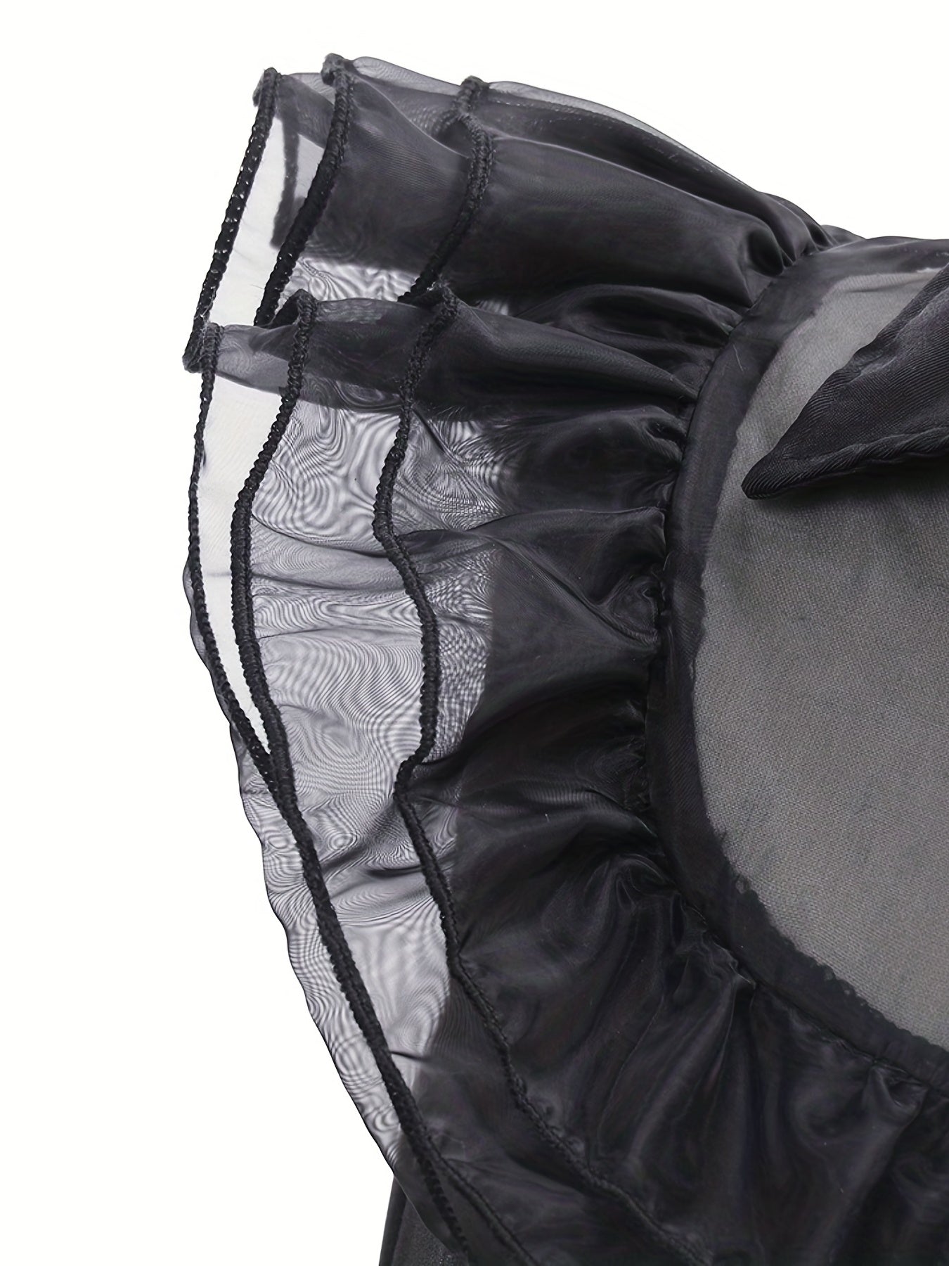 Mädchen Rüschiges Gotisches Halloween Kostüm Kleid | Gestuftes Mini