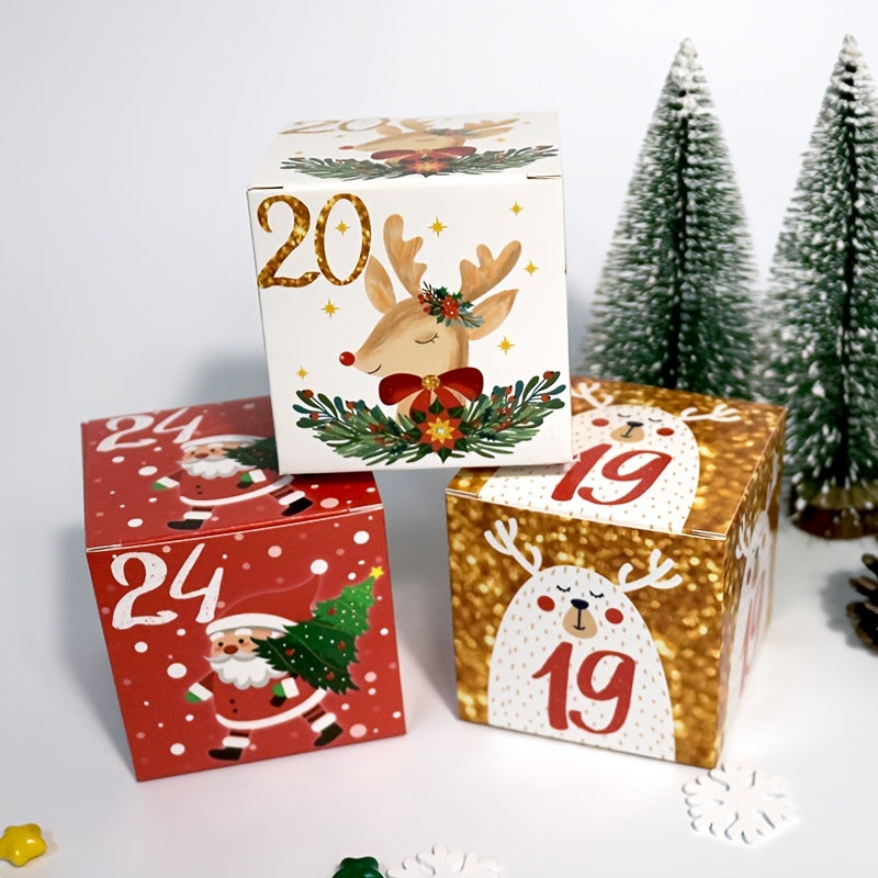 Set Calendario dell'Avvento Natalizio con Scatole Regalo