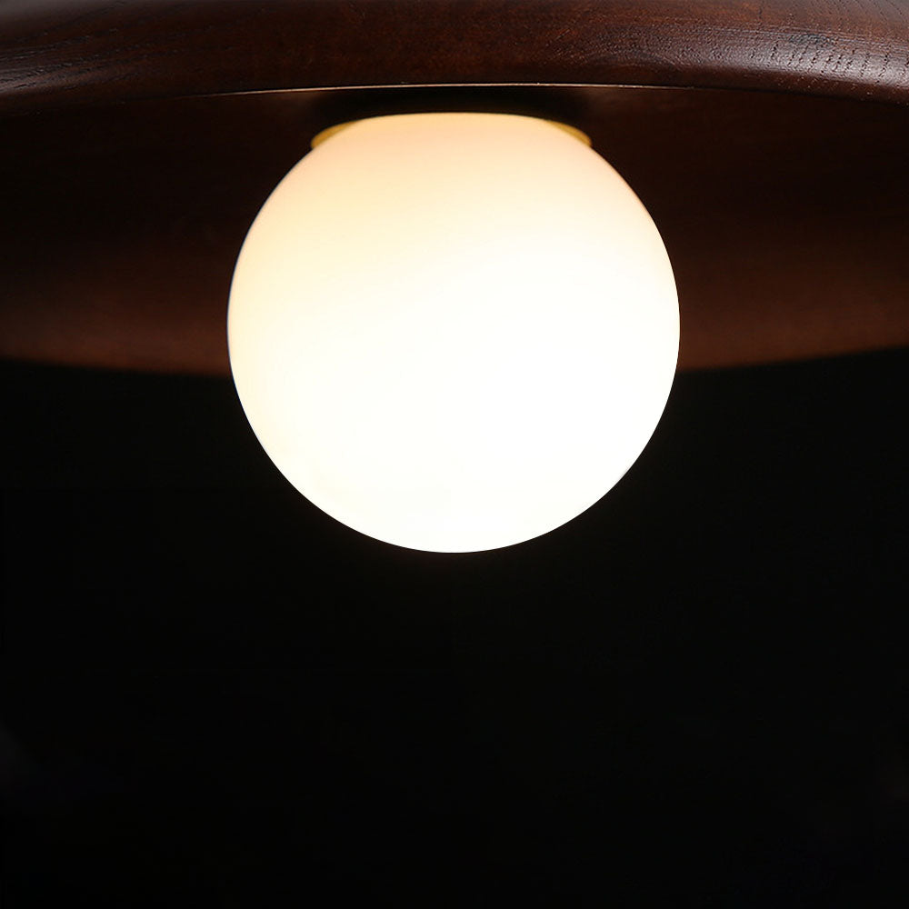 Nordic Wood Minimalist Round Ceiling Light for Hallway