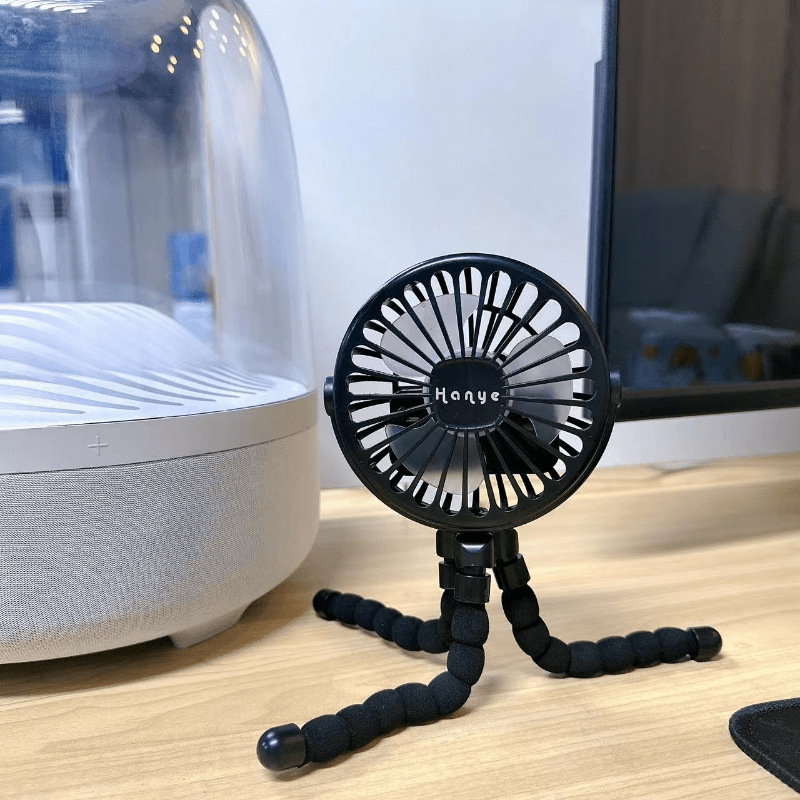 Portable Clip On Fan with Flexible Tripod