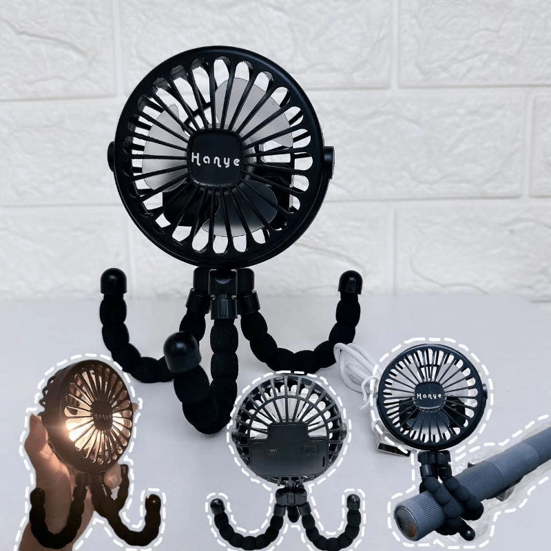 Portable Clip On Fan with Flexible Tripod