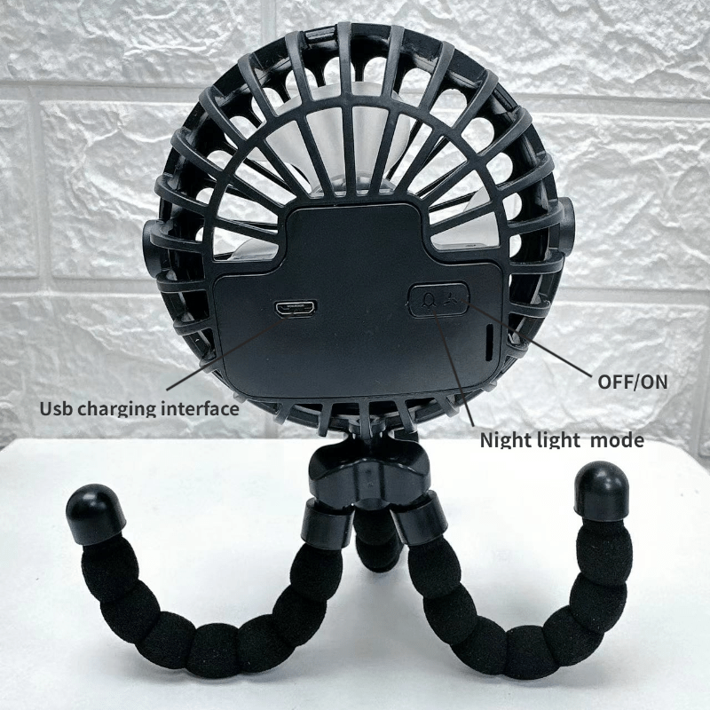 Portable Clip On Fan with Flexible Tripod