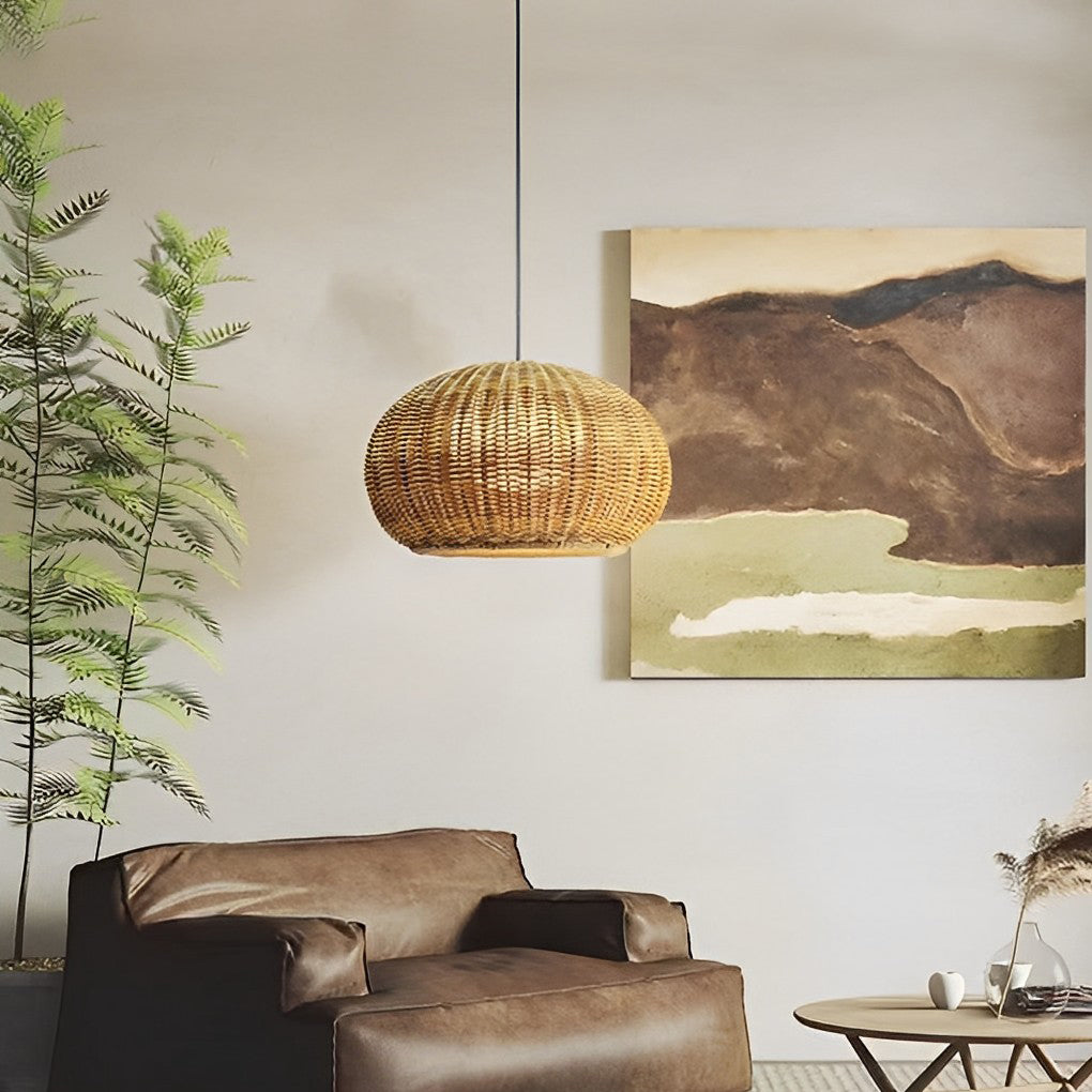 Pendelleuchte Außen Rattan Wasserdichte Lampe