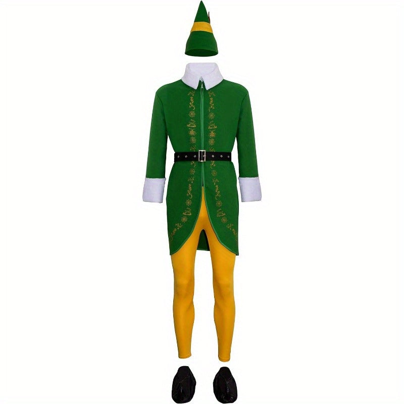 Men's Funny Long Sleeve Halloween Elf Costume | Holiday Wear