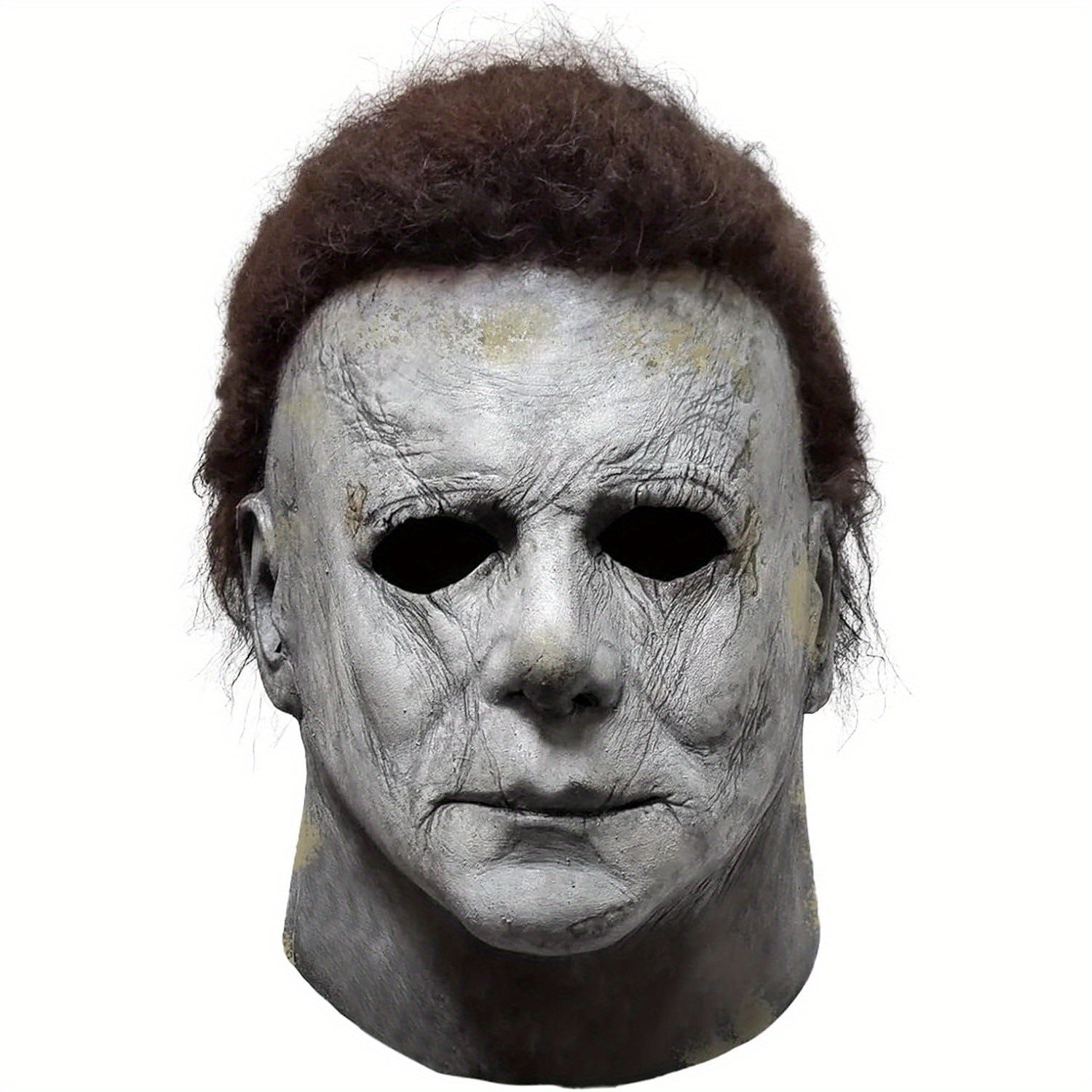 Męski realistyczny straszny zestaw masek na Halloween | Rekwizyt horror nóż