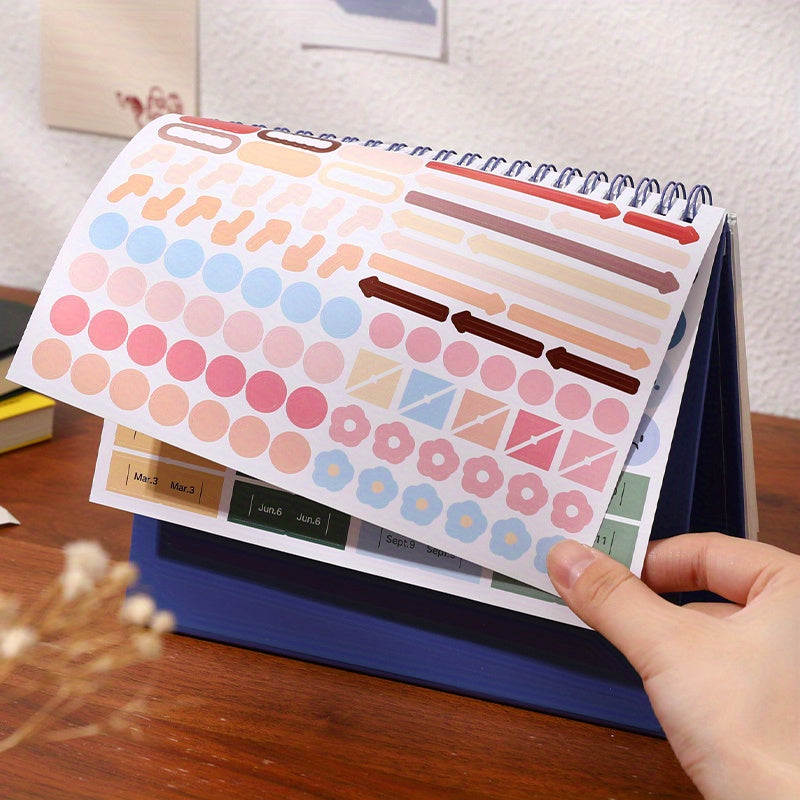 Calendario da scrivania con layout pianificatore giornaliero