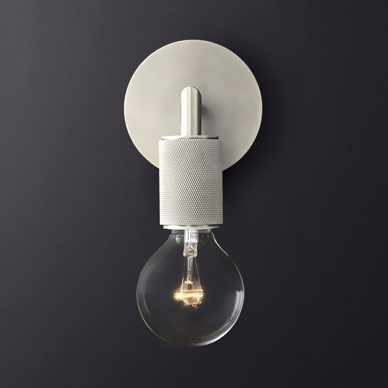 Wall Light Brass Metal Double Bulb Sconce
