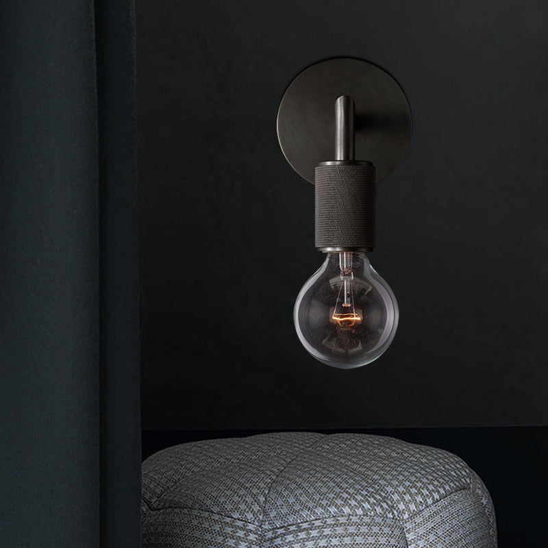 Wall Light Brass Metal Double Bulb Sconce